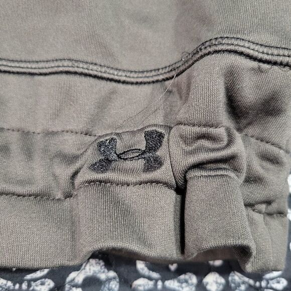 Under Armour Gray Scoop Neck Tie Waist Cozy Casual Athleisure Hooded Sweatshirt - Picture 3 of 9